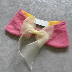 リボン付きスタイ 猫 ペット ハンドメイド