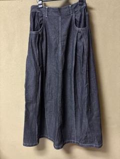 【美品】ダークデニム フレアスカート