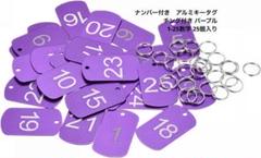 uxcell アルミキー タグ 1-25数字 チング付 25個 mj-195