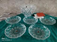 ガラス工芸家　各務満作　クリスタル　茶碗　共箱　C　5641 ガラス工芸家 各務満作 クリスタル 茶碗 共箱 C 5641