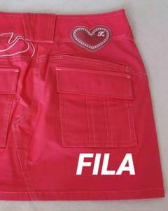 FILA ピンク スカート ハート刺繍