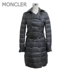 【完売色】極美品 モンクレール トレンチコート HINATA 黒　Aライン MONCLER モンクレール アウター コート レディース ナイロン