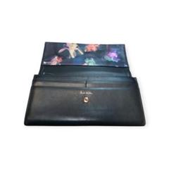 Paul Smith ポールスミス レザー 二つ折り 長財布 ネイビー　マルチ