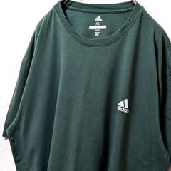 アディダス adidas ロゴ Tシャツ グリーン 緑 XL 古着