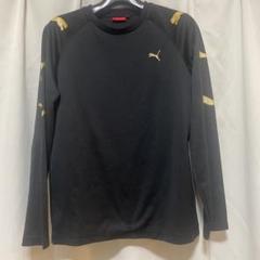 PUMA プーマ 長袖Tシャツ 黒金 ロンＴ　Lサイズ プージャ