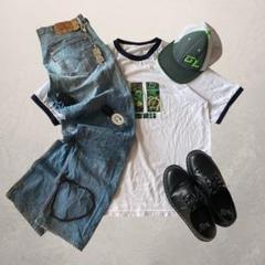 c-boy style outfit 【NO.371】 カジュアルコーデ売り c-boy style(No.187)アメカジコーデ ウルフt 501 XL - メルカリ