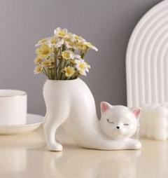 長谷川風子　一輪挿し　ネコ　猫　花瓶　ねこ 長谷川風子一輪挿しネコ猫花瓶ねこ