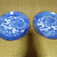 大正年代　昭和レトロ　印判手　イゲ皿　31cm 大正年代 昭和レトロ 印判手 イゲ皿 31cm 工芸品