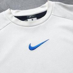 NIKE ボックス 青×白 M 美品 テック 刺繍ロゴ センター フリーダム