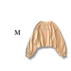 ボリュームスリーブT 【M】 カットソー カジュアル 丈短め ゆったり