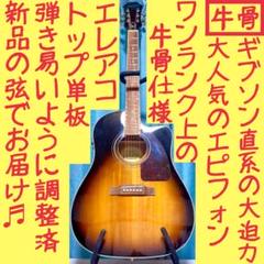 Epiphone AJ-100 TL 希少ブルー オイル漬け牛骨ナット ケース付 Epiphone AJ-100 TL 希少ブルー オイル漬け牛骨ナット ケース付