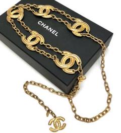 中古】 シャネル CHANEL ベルト チェーンベルト ココマーク