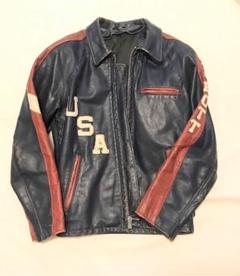 希少 Schott ライダースジャケット シングル ブルー ヴィンテージ M 2025年最新】shott ライダース 青 ブルーの人気アイテム - メルカリ