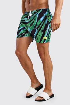 boohoo MAN 水着 スウィムパンツ グリーン ネオンカラー 緑 新品