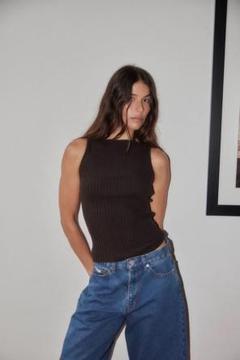 THE SHISHIKUI シシクイ ニットキャミ knit cami ブラック Suke cami / BLACK – SHISHIKUI