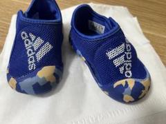 adidas ベビーサンダル 青 迷彩