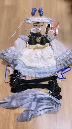 Uwowo 原神 甘雨 メイド服 衣装 コスプレ ウィッグ