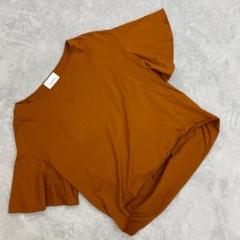 美品 CLOGHE 半袖Tシャツ フレアスリーブ 日本製 ブラウン 綿100%のサムネイル