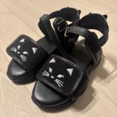 美品】ANNA SUI mini 22cm フラットサンダル 猫 ブラック - メルカリ