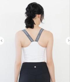 【新品】スカーラ Yストラップロゴブラトップ Sサイズ オフホワイト
