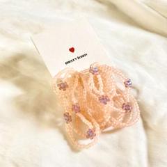 【新品】merry jenny イヤリング ピンク×ラベンダー