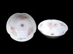大聖寺伊万里　白磁　透かし　稲束に花の図　向付　２客　E161AS-BZu 大聖寺伊万里 白磁 透かし 稲束に花の図 向付 2客 E161AS-BZu