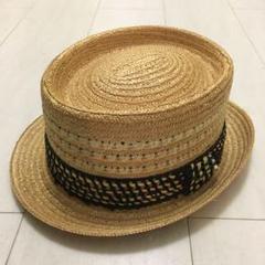 60年代 vintage made in ITALY 麦わら帽子 カンカン帽