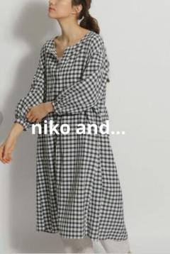 niko and… ニコアンド リンクルエアー パフスリーブワンピース Ｍ