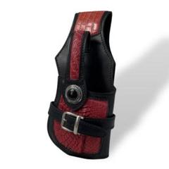 良品 4590 ウォレットホルダー カイマンクロコ レザー レッド
