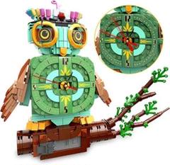 【知育】ブロック 工作 フクロウ パズル 時計 新品 プレゼント 23