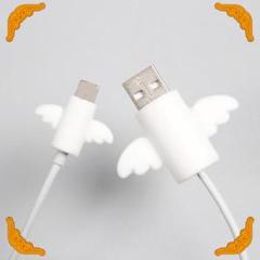 iPhone向けケーブルバイト、天使の羽が充電ケーブルの断線からプロテクト