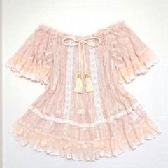 LIZLISA 新品 タグ付き オフショルダー レース フリル
