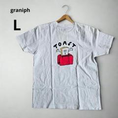 【送料無料】L　グラニフトーストデザインTシャツ L ホワイト半袖