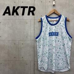 AKTR アクター タンクトップ ノースリーブ バスケ メンズ XL 白 緑
