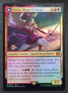 mtg 稀少エラー 魔導戦士ティナ 金箔 プレリリース プロモ FOIL fin