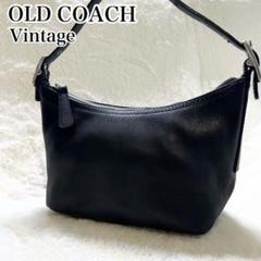 COACH コーチ　オールドコーチ　アクセサリーポーチ　ネイビー　レザー オールドコーチ ☆レザー ポーチ コスメポーチ クラッチ