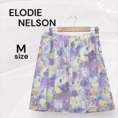 ELODIE NELSON 花柄 シアー フレアスカート ミニスカート シフォン