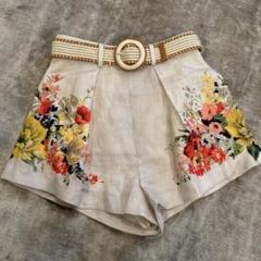 ジマーマン Zimmer mann 花柄リネンショートパンツ ベージュ Zimmermann(ジマーマン) ショートパンツ(レディース) - 海外通販