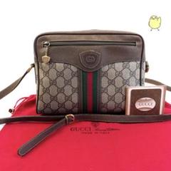 ほぼ未使用 オールドグッチ シェリーライン レザー ミニ ショルダー ...