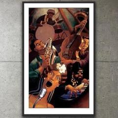 額装品/JazzQuintet/サイン/限定375枚/ジャスティンブア/ポスター 額装品/JazzQuintet/サイン/限定375枚/ジャスティンブア