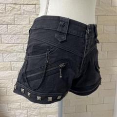 【美品】ALGONQUINS アルゴンキン　ショートパンツ　黒　茶色　個性的 美品】ALGONQUINS アルゴンキン ショートパンツ 黒 茶色 個性的