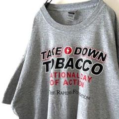 ギルダン テイク ダウン タバコ Tシャツ XL グレー 灰色 古着