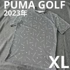 激安超安値 プーマゴルフ】2023年人気ストライプ柄×ロゴ総柄 半袖ゴルフ メンズウェア