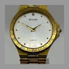 ◎腕時計　BULOVA ブローバ　クォーツ　電池式　メンズ　ゴールド　GOLD
