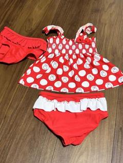 ミッフィー ❤︎miffy セパレート水着 90サイズ　80パンツ付き水玉ドット赤