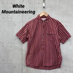 White Mountaineering 半袖シャツ ストライプ メンズ 2 赤