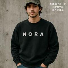 NORA LILY ロゴ トレーナー 黒 ユニセックス M メンズS〜M相当