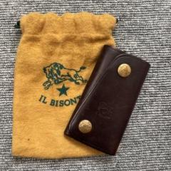 イルビゾンテ　IL BISONTE ダークブラウン レザーキーケース