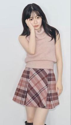 SNIDEL スナイデル ロービングチェックロングスカート ピンク 新品 スナイデル SNIDEL ロービングチェックロングスカート （PNK