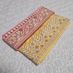 インド刺繍リボン　各約１m 　2本セット